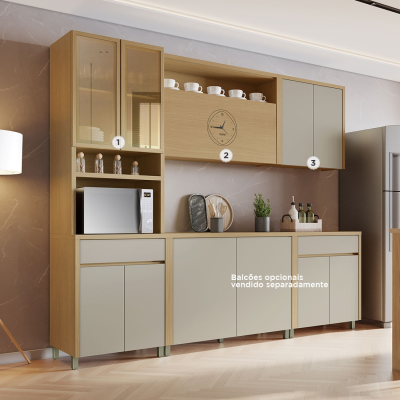 Cozinha Condessa com 3 módulos, 100%MDF| Nesher