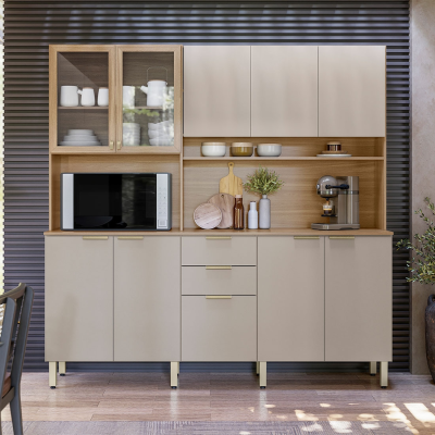 Kit Cozinha Compacta Amora 10 Portas, 2 Gavetas | Demóbile