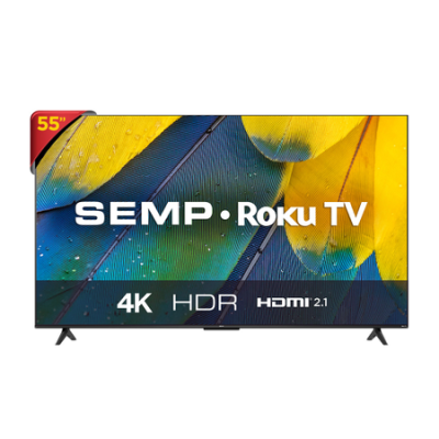 Smart TV LED 55 RK8600 4K UHD Roku TV com Wi-Fi dual band - SEMP