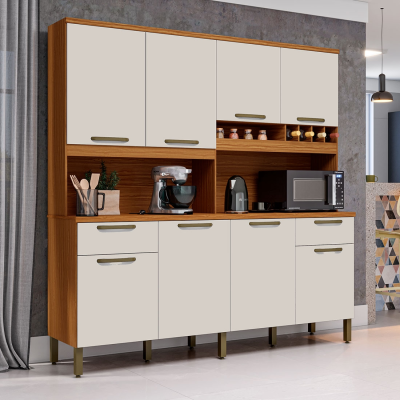 Cozinha Cabernet Prime 100%MDF - Ronipa (AME/OFWHT)