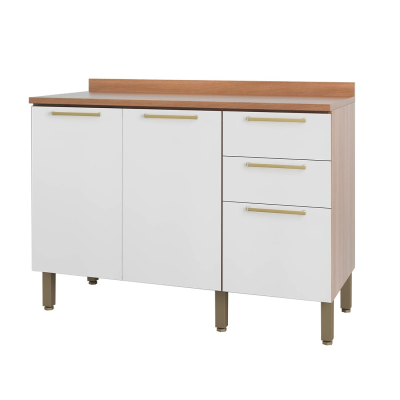 Balcão Sálvia 2 Portas e 3 Gavetas 120cm - Telasul