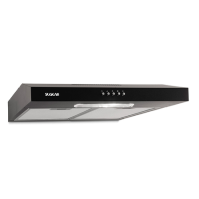Depurador Slim Suggar 60cm DPS161PT Preto - Dupla Filtragem, 03 velocidades, Coifa e Depurador