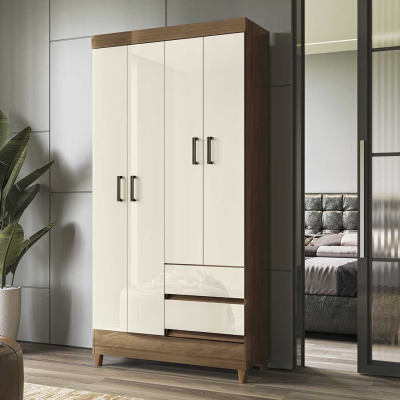Guarda-Roupa 4 Portas Fit 4.2 com 2 Gavetas | Santos Andirá
