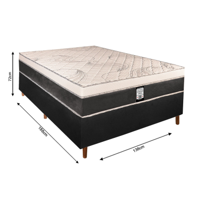 Conjunto Cama Box Casal Ortoplus Casal 138cm | Bom Pastor