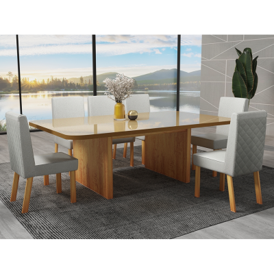 Mesa de Jantar Rimini com 6 cadeiras |Bom Pastor