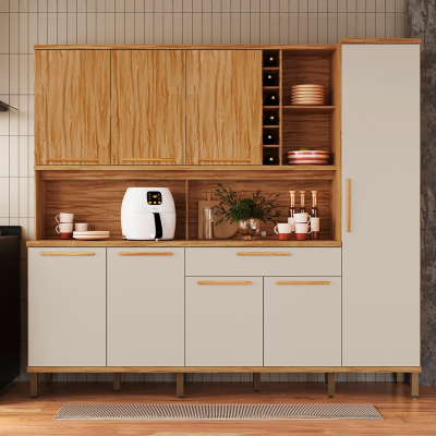 Cozinha Compacta 220 8 Portas 100% MDF Cecília | Rio Doce