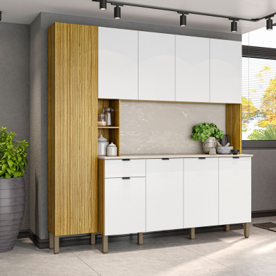 Cozinha Pulse 9 Portas com corrediças Telescópicas - Kits Paraná (FR/AR/RI)