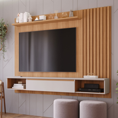 Painel Bahamas Plus 100%MDF, para TVs até 65