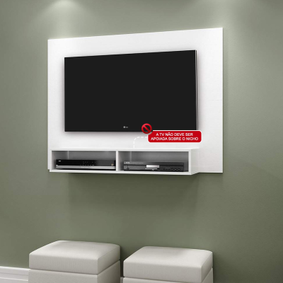  Home / Painel de TV Eros, para TV de 40' e nichos para aparelhos eletrônicos - Notável