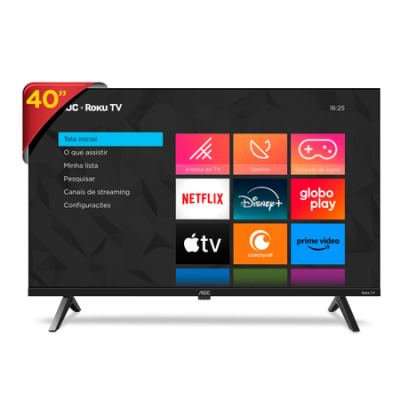  Smart TV 40' AOC Full HD 40S5045/78G - Roku TV